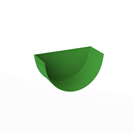 Заглушка желоба водосточного оцинкованная порошок ф120мм RAL 6018