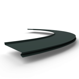 Отлив радиусный 0,45мм RAL 6012 оцинкованный, c порошковым покрытием