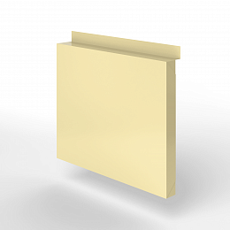 Фасадная металлокассета с иклями оцинкованная с порошковым покрытием 1,2мм RAL 1014