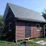 Сайдинг Блок-хаус 0,390 Grand Line 0,45 Print Elite Milky Wood TwinColor