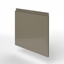 Фасадная металлокассета закрытого типа оцинкованная с порошковым покрытием 0,7x430х420мм RAL 7006 Бежево-серый