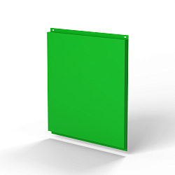 Фасадная металлокассета 1160x1160 (RAL 6038) открытого типа, с порошковым покрытием 0,7 мм