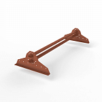 Снегозадержатель трубчатый плоскоовальный 3000мм универсальный 40x20-1,0-2,0-4 оцинкованная сталь с порошковым покрытием RAL 8004