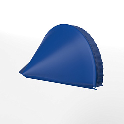 Заглушка для кровли конусная 0,45мм x 301мм (RAL 5005) к полукруглому коньку, оцинкованная с порошковым покрытием