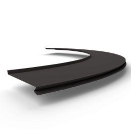 Отлив радиусный 0,5мм RAL 8019 оцинкованный, c порошковым покрытием