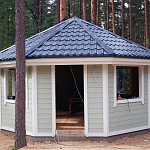 Металлочерепица Монтеррей классик оцинкованная с полимерным покрытием 0.4x1180мм  RAL 9005