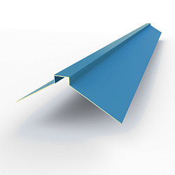 Конек фигурный 0,45 мм RAL 5012 оцинкованный, с порошковым покрытием