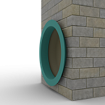 Откос радиусный 0,45 мм (RAL 6033 ) c порошковым покрытием