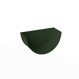 Заглушка желоба водосточного оцинкованная порошок ф120мм RAL 6020