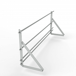 Ограждение кровельное функция снегозадержатель 3000мм универсальный 600-25-1-1,5-3 холоднокатанная сталь с порошковым покрытием RAL 9006