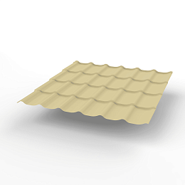 Металлочерепица Монтеррей классик оцинкованная с полимерным покрытием 0.5x1180мм  RAL 1014