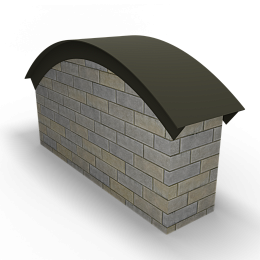 Парапет радиусный 1 мм (RAL 6014) полиэстер