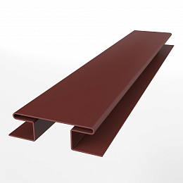 Планка h образная стыковочная сложная для металлосайдинга экобрус оцинкованная  с порошковым покрытием 0,45мм ширина менее 625 мм RAL 3009