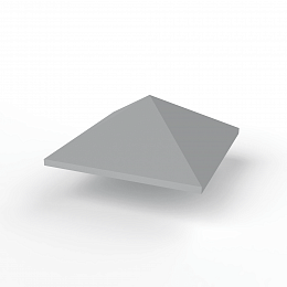 Колпак на столб стандартный оцинкованный с полимерным покрытием до 800мм RAL 7004