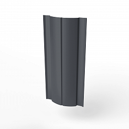 Штакетник полукруглый металлический оцинкованный с полимерным покрытием 0,5х100мм полукруглый фигурный RAL 7024