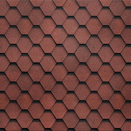 Гибкая черепица Шинглас Ультра Самба рубин