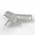 Тройник Y-образный 0,45x220x290мм полукруглого конька для кровли, оцинкованный