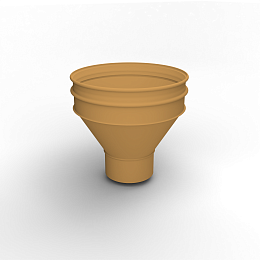 Воронка водосточная ф100х350мм (RAL 1034) водосборная, c порошковым покрытием