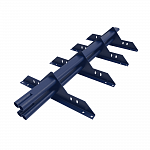 Снегозадержатель трубчатый плоскоовальный 3000мм универсальный 40x20-1,0-1,0-4 оцинкованная сталь с порошковым покрытием RAL 5002