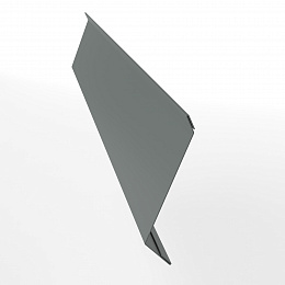 Планка примыкания в штробу для кровли 0,45 мм (RAL 7005) оцинкованная, с порошковым покрытием