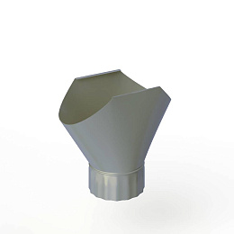 Воронка желоба оцинкованная накладная порошок ф180мм RAL 7042