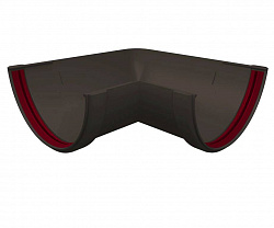 Угол 90 градусов водосточного желоба пвх Grand Line ф120мм RAL 7024