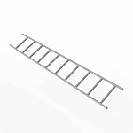 Лестница кровельная 3000мм холоднокатанная сталь с порошковым покрытием RAL 7004