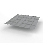 Металлочерепица Монтеррей классик оцинкованная с полимерным покрытием 0.4x1180мм  RAL 7004