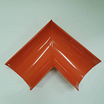 Угол 90 градусов водосточного желоба оцинкованный порошок ф150х400х400мм RAL 9006