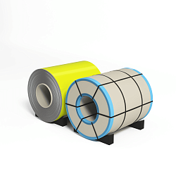 Рулон оцинкованный 0,4х1250мм (RAL 1026) с полимерным покрытием (полиэстер)