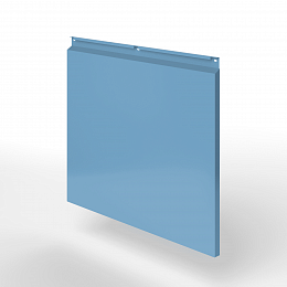 Фасадная металлокассета закрытого типа оцинкованная с порошковым покрытием 0,7x1020х475мм RAL 5024 Пастельно-синий