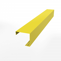 Планка угла внешнего простая  для фальцевой кровли оцинкованная с порошковым покрытием 0,45мм ширина менее 625 мм RAL 1018