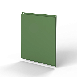 Фасадная металлокассета 1160x1160 (RAL 6011) открытого типа, с порошковым покрытием 0,7 мм