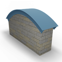 Парапет радиусный 1,2 мм (RAL 5024) полиэстер