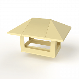 Дымник на трубу прямоугольный оцинкованный с полимерным покрытием до 2400мм RAL 1018