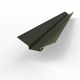 Ендова верхняя фигурная 0,45 мм (RAL 6015) оцинкованная c порошковым покрытием