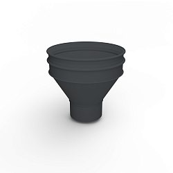 Воронка водосточная ф100х350мм (RAL 9011) водосборная, c порошковым покрытием