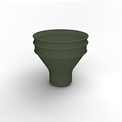 Воронка водосточная ф100х350мм (RAL 6003) водосборная, c порошковым покрытием