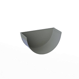 Заглушка желоба водосточного оцинкованная порошок ф120мм RAL 7045