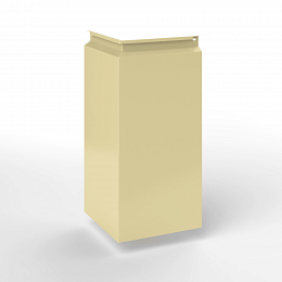 Фасадная металлокассета угловая закрытого типа оцинкованная с порошковым покрытием 1,2мм RAL 1014