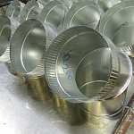 Колено водосточное оцинкованное ф210х400x400мм