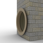 Откос радиусный 0,55 мм (RAL 1019) c порошковым покрытием