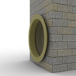 Откос радиусный 0,45 мм (RAL 1020 ) c порошковым покрытием