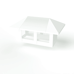 Дымник на трубу с сеткой оцинкованный с полимерным покрытием до 1200мм RAL 9003