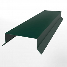 Заборный парапет с капельником плоский П-образный оцинкованный с порошковым покрытием 0,45мм RAL 6005