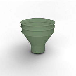 Воронка водосточная ф125х350мм (RAL 6021) водосборная, c порошковым покрытием