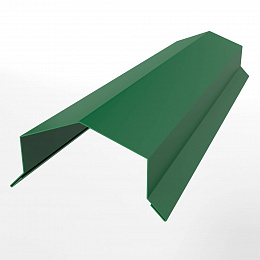 Заборный парапет с капельником угловой оцинкованный с порошковым покрытием 0,45мм RAL 6029