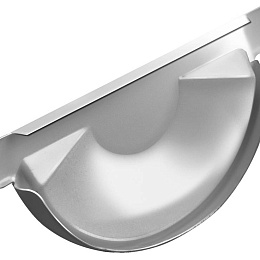 Заглушка желоба водосточного оцинкованная с полимерным покрытием Grand Line Optima ф125мм RAL 9003