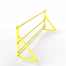 Ограждение кровельное функция снегозадержатель 2000мм универсальный 600-25-1-1,5-2 оцинкованная сталь с порошковым покрытием RAL 1018