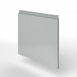 Фасадная металлокассета закрытого типа оцинкованная с порошковым покрытием 0,7x1020х475мм RAL 9006 Бело-алюминиевый